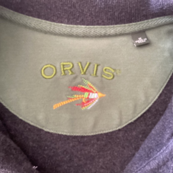 Men’s Orvis Gray 1/4 Button Down Pullover Size Medium - Picture 6 of 10